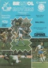 Bristol Rovers v Walsall 18-Feb-1984