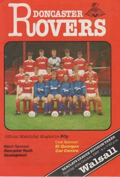 Doncaster Rovers v Walsall 20-Oct-1987