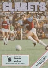 Burnley v Walsall 23-Apr-1984