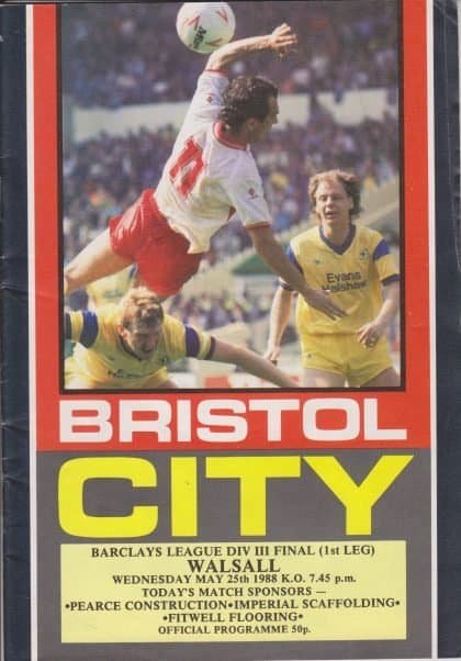 Bristol City v Walsall 25-May-1988