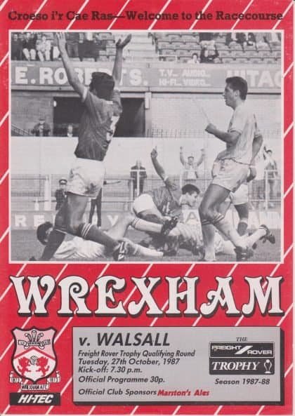 Wrexham v Walsall 27-Oct-1987