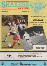 Bury v Walsall  29-Sep-1987