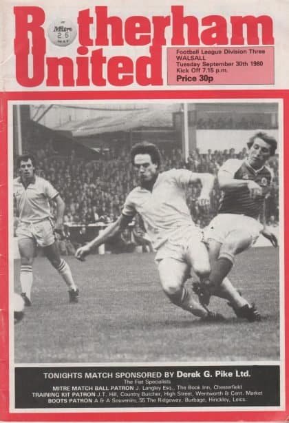 Rotherham United v Walsall 30-Sep-1980
