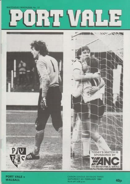 Port Vale v Walsall 04-Feb-1984