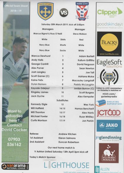 Guiseley v York City 30-Mar-2019