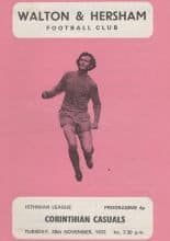 Walton & Hersham v Carshalton Athletic  28-Nov-1972
