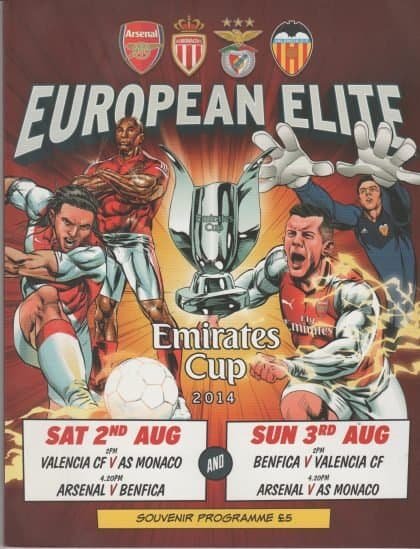 Emirates Cup 2014  feat Arsenal, Benfica, AS Monaco, Valencia 2/3-Aug-2014