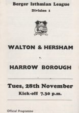 Walton & Hersham v Harrow Borough  28-Nov-1977