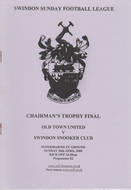Old Town United v Swindon Snooker Club  30-Apr-2000