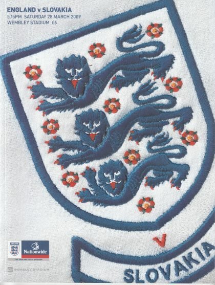 England v Slovakia 28-Mar-2009