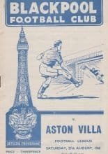 Blackpool v Aston Villa 27-Aug-1960