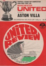 Manchester United v Aston Villa 09-Dec-1970