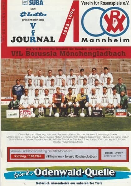 VFR Mannheim v Borussia Mönchengladbach  10-Aug-1996