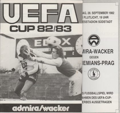 Admira Wacker v Bohemians Prague  28-Sep-1982