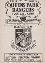 Queens Park Rangers v Bradford City 27-Aug-1960