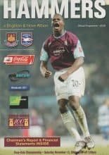 West Ham United v Brighton and Hove Albion  13-Nov-2004