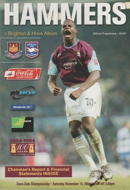 West Ham United v Brighton and Hove Albion  13-Nov-2004