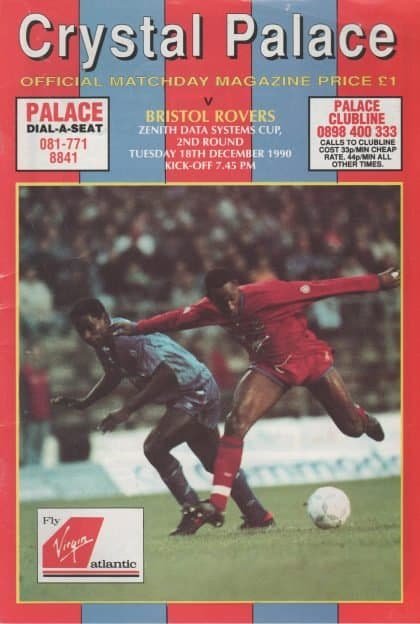 Crystal Palace v Bristol Rovers 18-Dec-1990
