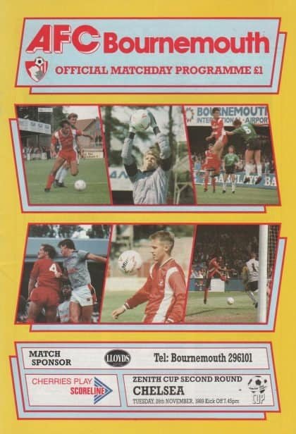 AFC Bournemouth v Chelsea 28-Nov-1989