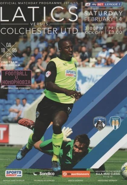 Oldham Athletic v Colchester United 14-Feb-2015