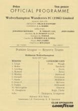 Wolverhampton Wanderers Reserves v Coventry City Reserves 12-Sep-1990