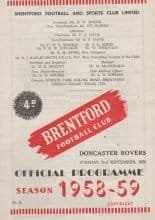 Brentford v Doncaster Rovers 02-Sep-1958