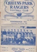 Queens Park Rangers v Fenerbahce 14-Oct-1953