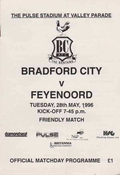 Bradford City v Feyenoord 28-May-1996