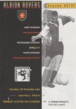 Albion Rovers v Forfar Athletic 07-Dec-1996