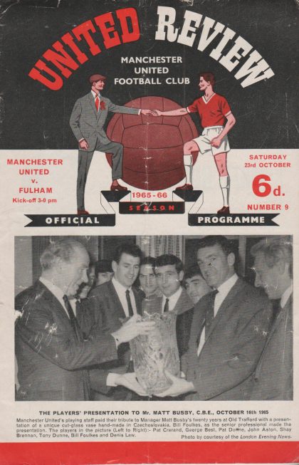 Manchester United v Fulham  23-Oct-1965