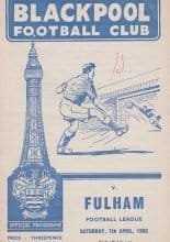 Blackpool v Fulham 07-Apr-1962