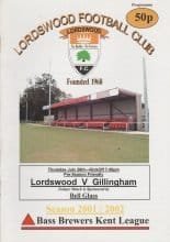 Lordswood v Gillingham 26-Jul-2001