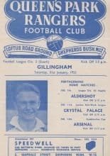 Queens Park Rangers v Gillingham  31-Jan-1953