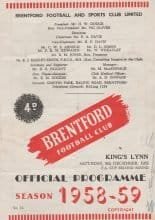 Brentford v King's Lynn 06-Dec-1958