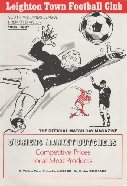 Leighton Town v Luton Town  1986-87