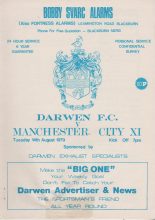 Darwen v Manchester City XI  14-Aug-1979