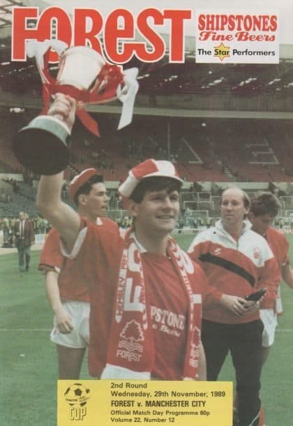Nottingham Forest v Manchester City 29-Nov-1989
