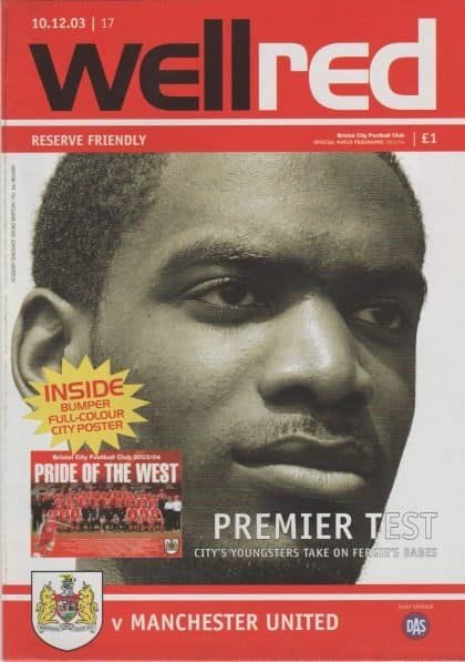 Bristol City Reserves v Manchester United Reserves 10-Dec-2003