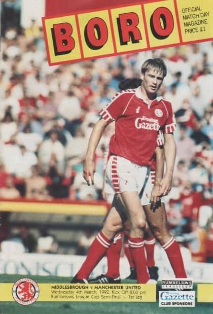 Middlesbrough v Manchester United 04-Mar-1992