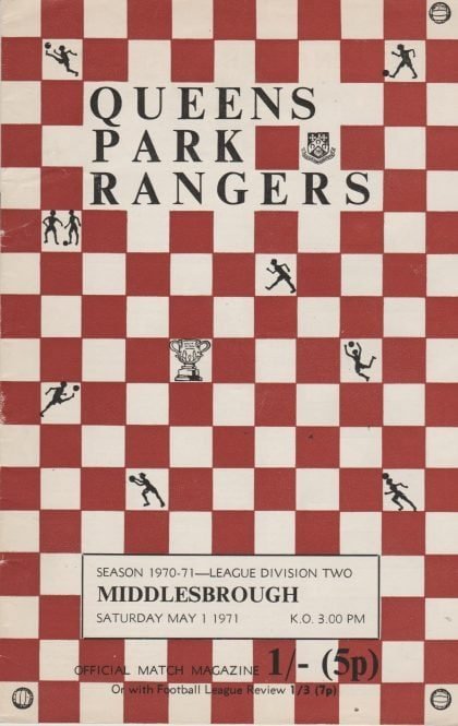 Queens Park Rangers v Middlesbrough  01-May-1971