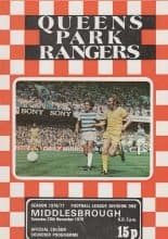 Queens Park Rangers v Middlesbrough 20-Nov-1976