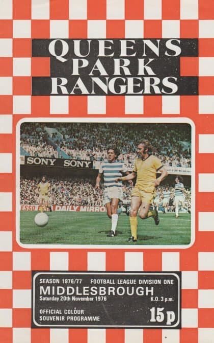 Queens Park Rangers v Middlesbrough 20-Nov-1976