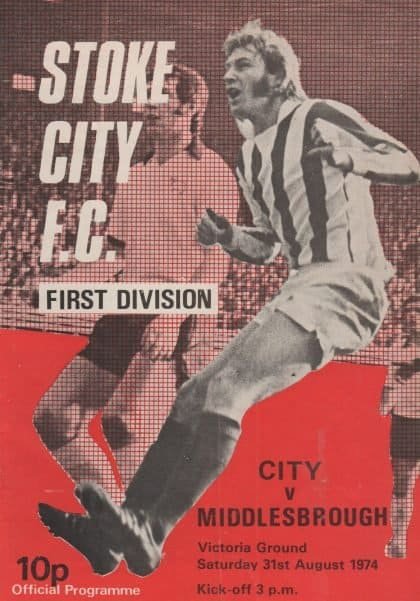 Stoke City v Middlesbrough 31-Aug-1974