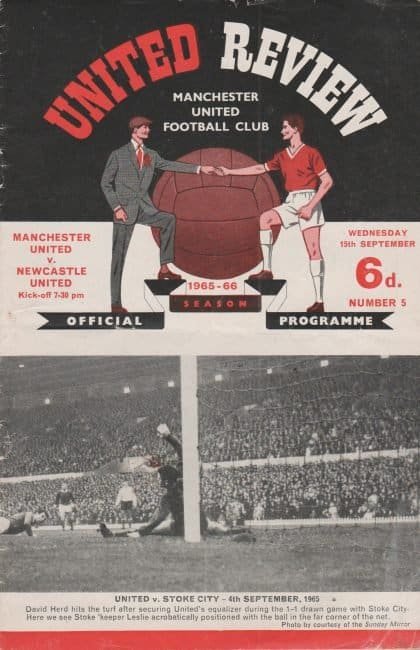 Manchester United v Newcastle United 15-Sep-1965