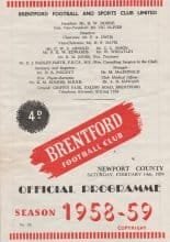 Brentford v Newport County 14-Feb-1959