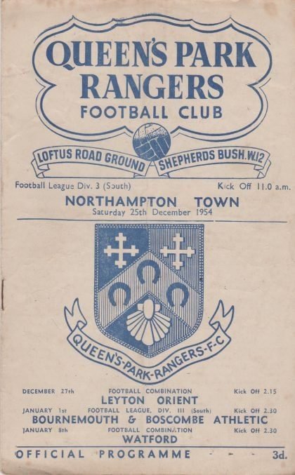 Queens Park Rangers v Northampton Town  25-Dec-1954