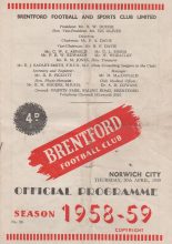 Brentford v Norwich City  30-Apr-1959