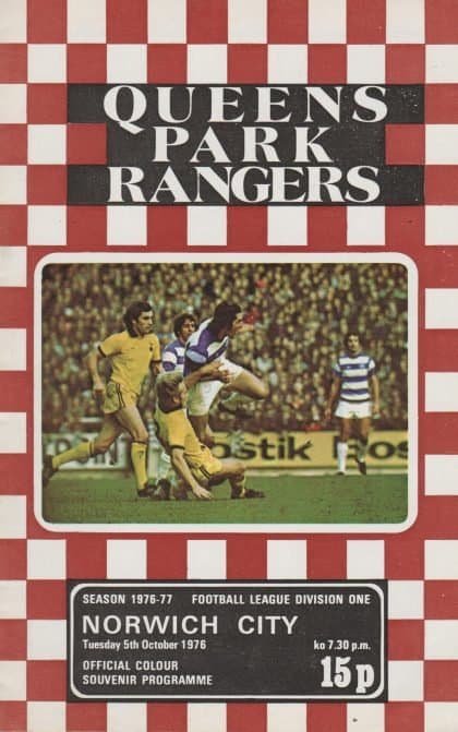Queens Park Rangers v Norwich City  05-Oct-1976