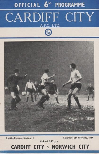 Cardiff City v Norwich City 05-Feb-1966