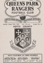 Queens Park Rangers v Notts County  29-Aug-1960